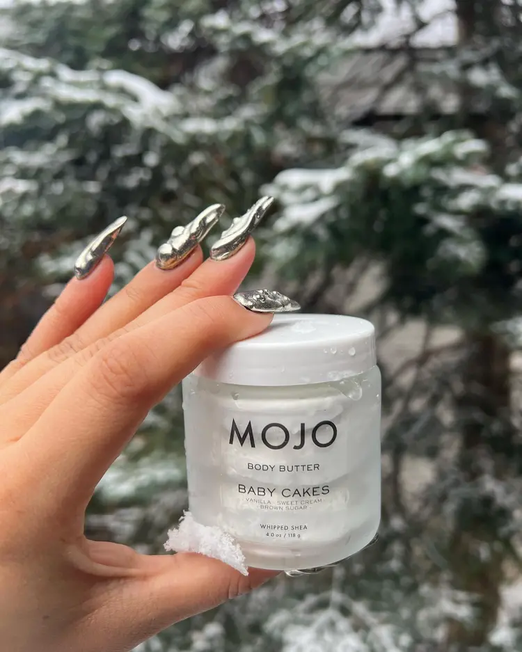 Elegant nude nails with gem details